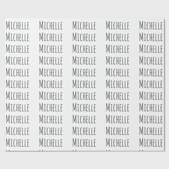 Papier Cadeau Professional Modern Minimalist Plain Own Name (Plat)