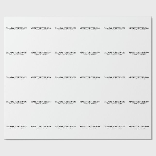 Papier Cadeau Professionnel élégant moderne minimaliste ajoutez  (Plat)