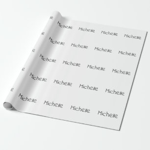 Papier Cadeau Professionnel Moderne Minimaliste Nom Propre Simpl
