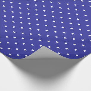Papier Cadeau Profil sous convention astérisque bleu et blanc