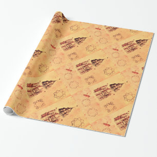 PAPIER CADEAU PROJET ARCHITECTURAL DE RENAISSANCE,ARCHITECTE