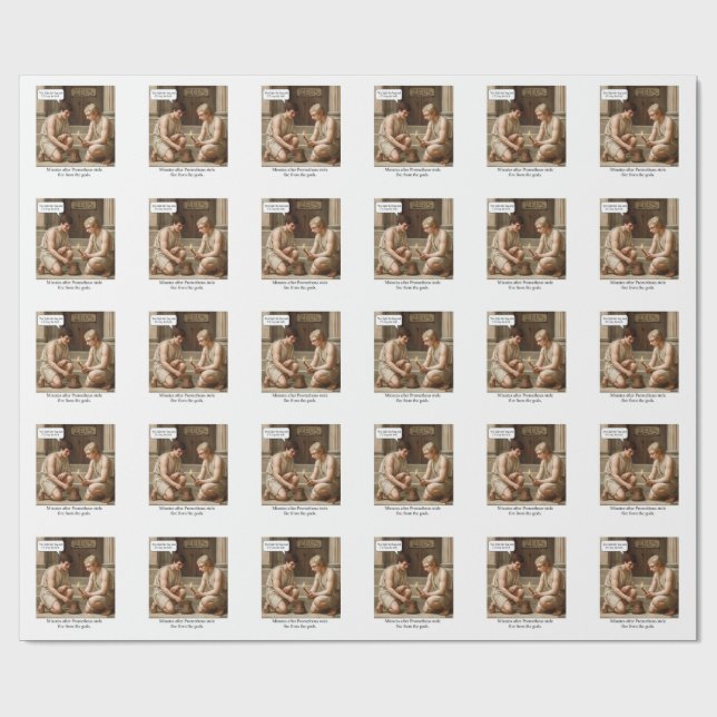 Papier Cadeau Prometheus stole fire from the gods. (Plat)