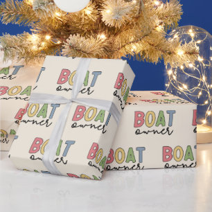 Papier Cadeau Propriétaire du bateau établi Nouveau propriétaire