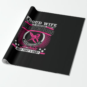 Papier Cadeau Proud Wife Of An Awesome Electrician