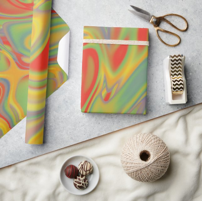 Papier Cadeau Psychedelic wrapping paper (Artisanat)