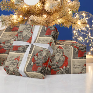 Papier Cadeau Publicité vintage de Saint Nick