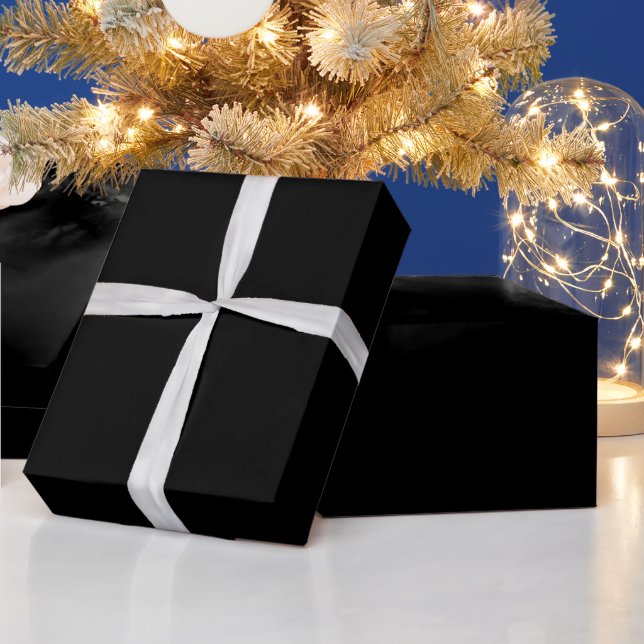 Papier Cadeau Puissance Élégante Noir brillant le plus haut pour (Vacances)