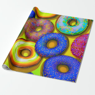 Papier Cadeau Puits colorés Jaune