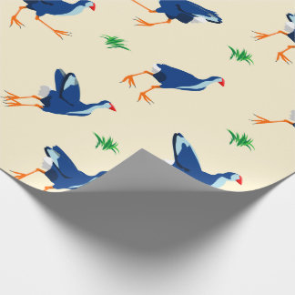 Papier Cadeau Pukeko Marécage Hen oiseaux Motif