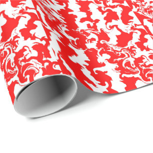 Papier Cadeau Pulvérisation rouge