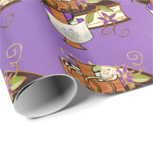 Papier Cadeau Purple de Pâques