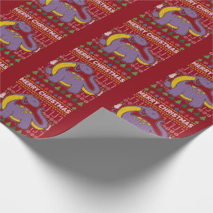 Papier Cadeau Purple Dino ignoble Sweat de Noël Série de la faun