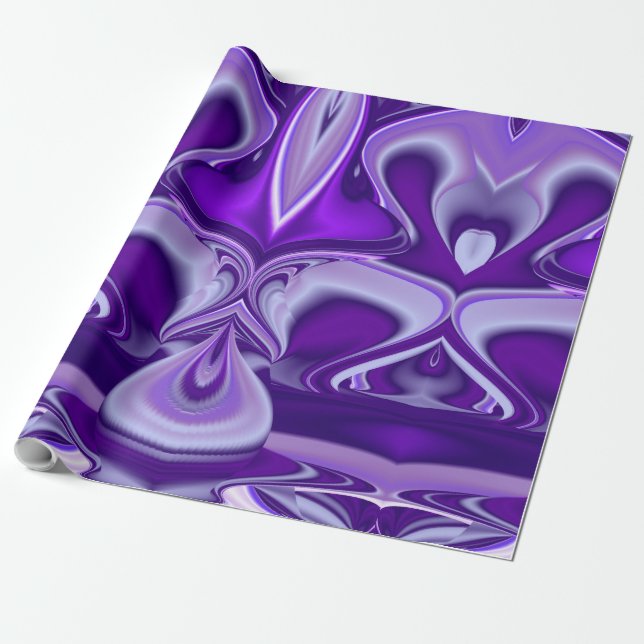 Papier Cadeau Purple Dream, Imaginaire Abstrait Rainbow-Art (Déroulé)