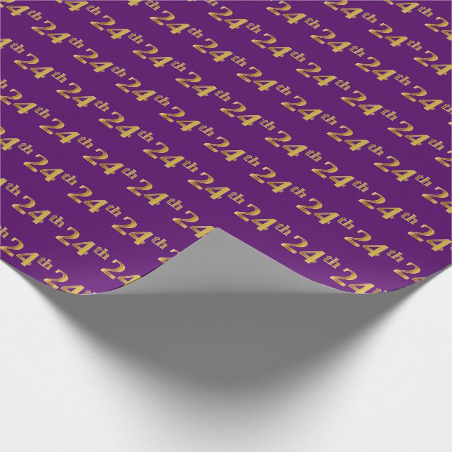 Papier Cadeau Purple, Faux Gold 24e (Vingt-quatrième) (Coin)