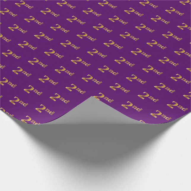 Papier Cadeau Purple, Faux Gold 2e (deuxième) événement (Coin)