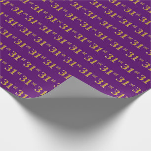 Papier Cadeau Purple, Faux Gold 31e (Trente et unième)