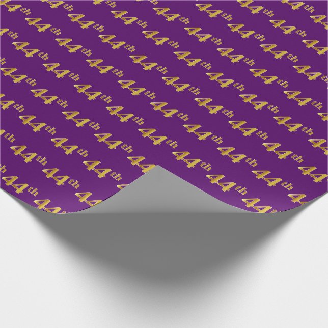 Papier Cadeau Purple, Faux Gold 44e (Quarante-Quatrième) Événeme (Coin)