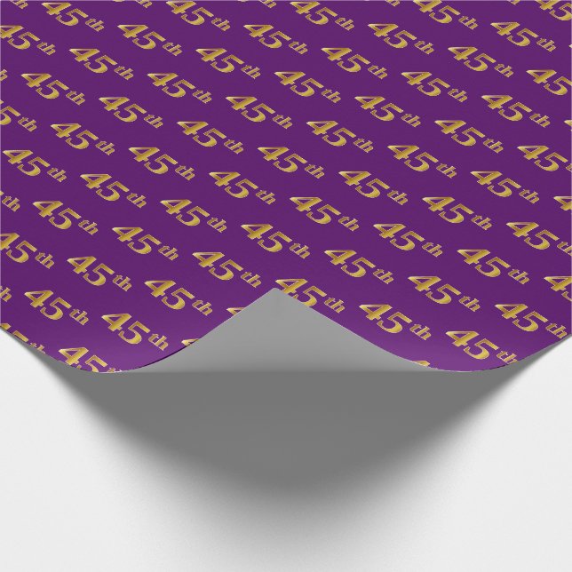 Papier Cadeau Purple, Faux Gold 45e (Quarante-Cinquième) (Coin)