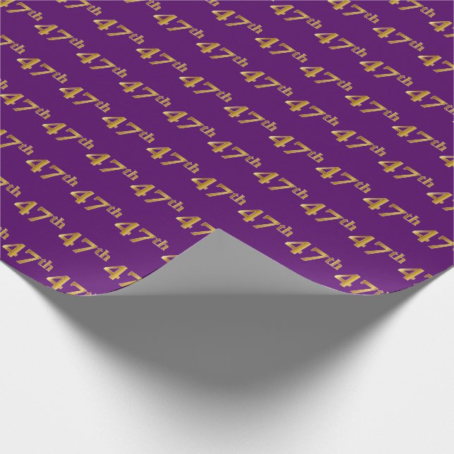 Papier Cadeau Purple, Faux Gold 47e (Quarante-Septième) Événemen (Coin)