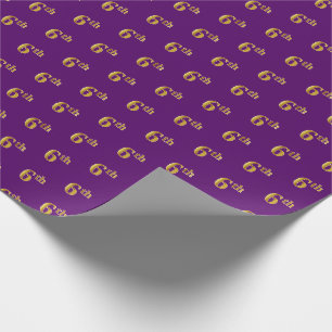Papier Cadeau Purple, Faux Gold 6e (Sixième) Enveloppement de l'