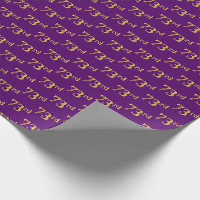 Papier Cadeau Purple, Faux Gold 73e (Soixante-treizième) Événeme (Coin)