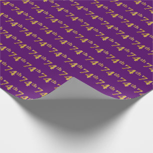 Papier Cadeau Purple, Faux Gold 74e (Soixante-quatorzième)