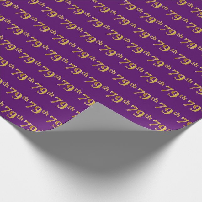 Papier Cadeau Purple, Faux Gold 79e (Soixante-dix-neuvième) (Coin)