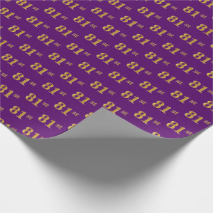 Papier Cadeau Purple, Faux Gold 81ème (Quatre-Vingt-Première)