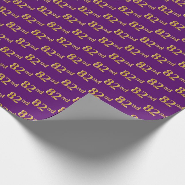 Papier Cadeau Purple, Faux Gold 82e (Quatre-Vingt-Seconde) (Coin)