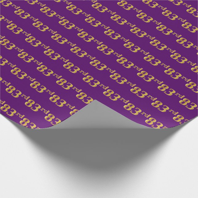 Papier Cadeau Purple, Faux Gold 83e (Quatre-vingt-troisième) (Coin)