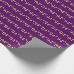 Papier Cadeau Purple, Faux Gold 94e (Quatre-vingt-quatorzième)