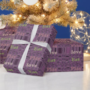 Papier Cadeau Purple Lots & Jouer Manger Afrique du Sud Traditio