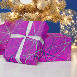 Papier Cadeau Purple n lignes réseau rose Colorful Abstrait