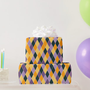 Papier Cadeau Purple Orange Noir Gras Amusant Cadeau Automne