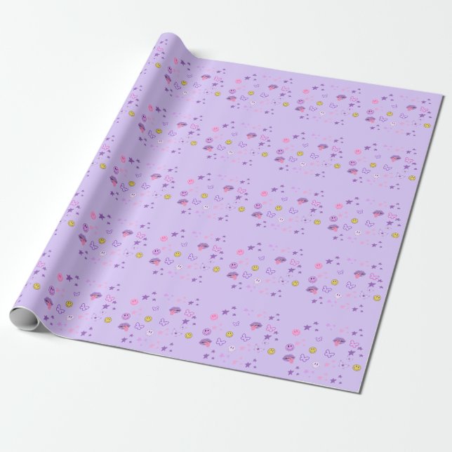 Papier Cadeau Purple Pop Music Entre Ado Invitation Anniversaire (Déroulé)