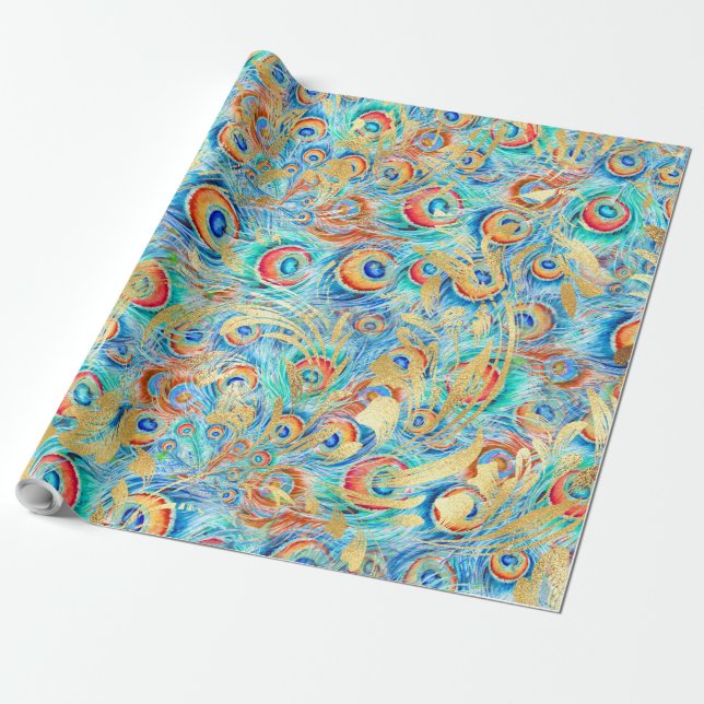 Papier Cadeau Pylône de plumes (Déroulé)