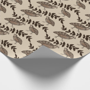 Papier Cadeau Quail classique en beige