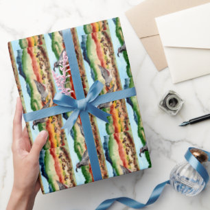 Papier Cadeau Quail Family Southwestern Wrapper Papier Peeps