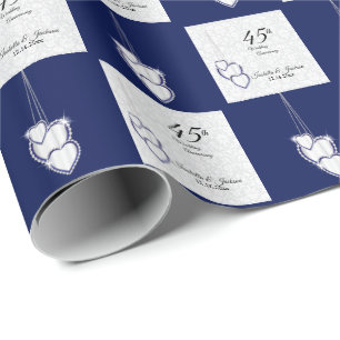 Papier Cadeau quarante-cinquième/soixante-cinquième anniversaire