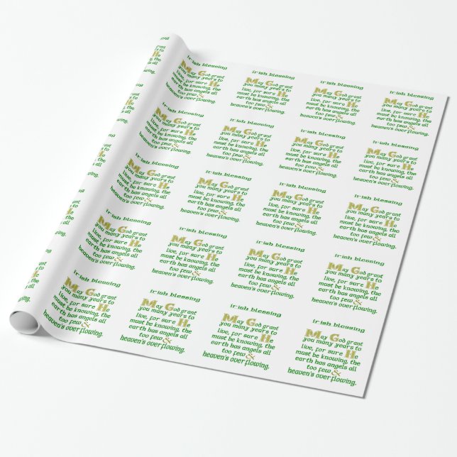 Papier Cadeau Que Dieu Vous Donne De Nombreuses Années De Bénédi (Déroulé)