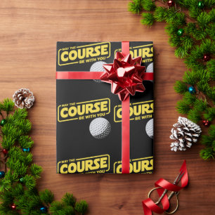 Papier Cadeau Que le parcours soit avec vous Golf drôle de golf