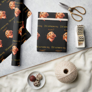 Papier Cadeau Quelqu'un a dit des friandises ? Chien drôle