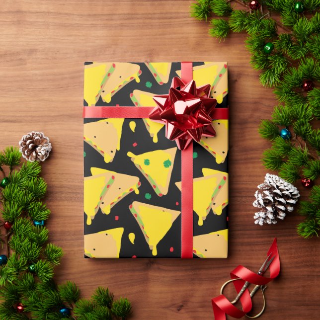 Papier Cadeau Quesadillas, cuisine mexicaine à motif (Cadeau de vacances)