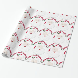 Papier Cadeau Qui a été vilain ? Style vintage Père Noël