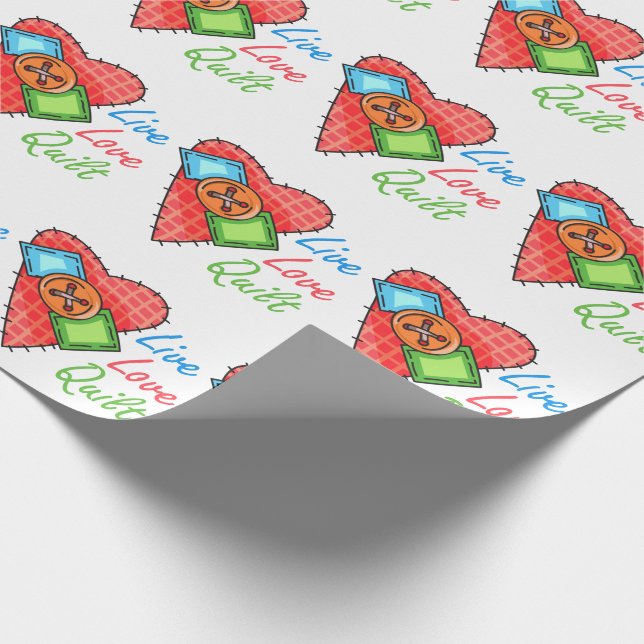 Papier Cadeau Quilt d'amour en direct (Coin)