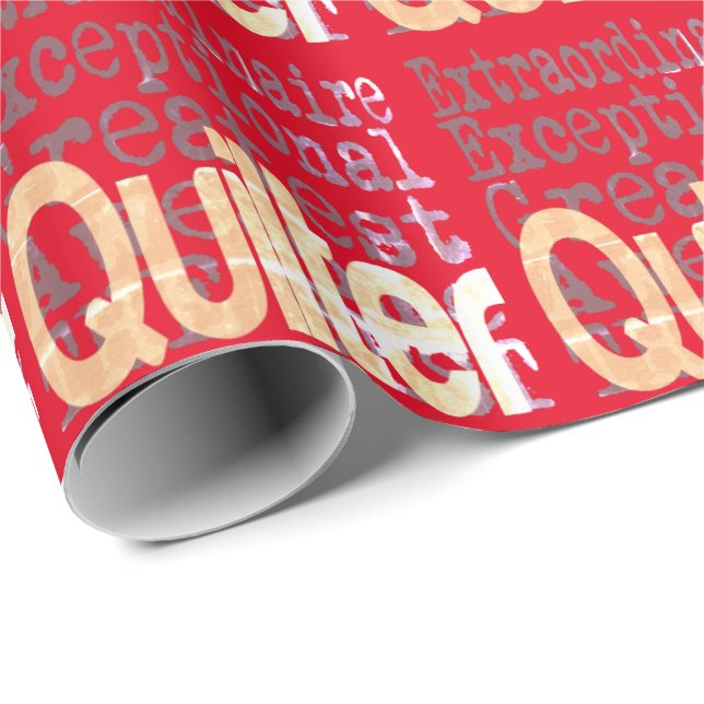 Papier Cadeau Quilter Extraordinaire (Coin rond)