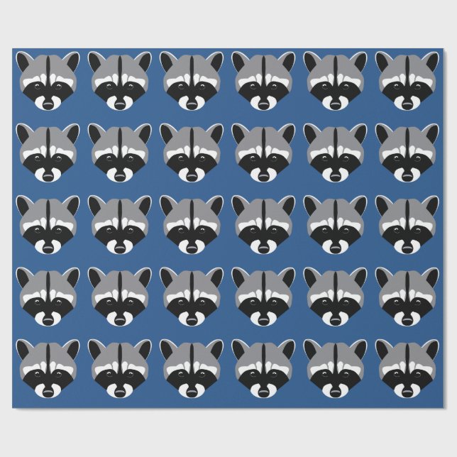 Papier Cadeau Raccoon aux yeux tristes (Plat)