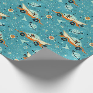 Papier Cadeau Racers Retro Rockets - Space Cats ©studioxtine