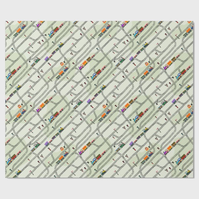Papier Cadeau Railway (homonymie) (Plat)