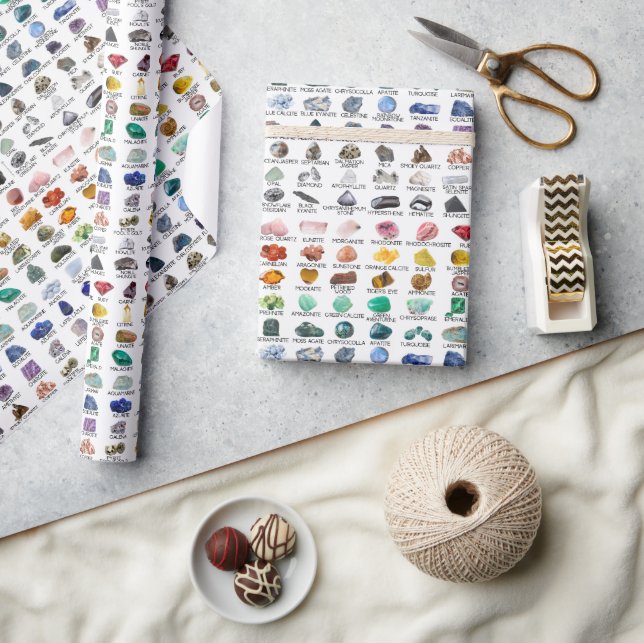 Papier Cadeau Rainbow Rocks Crystal Collection Papier d'envelopp (Artisanat)